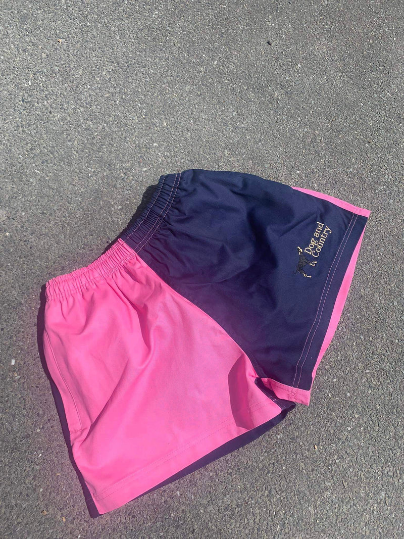 Pink & Navy Work Shorts