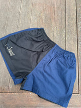 Black/Navy Shorts - zip pockets